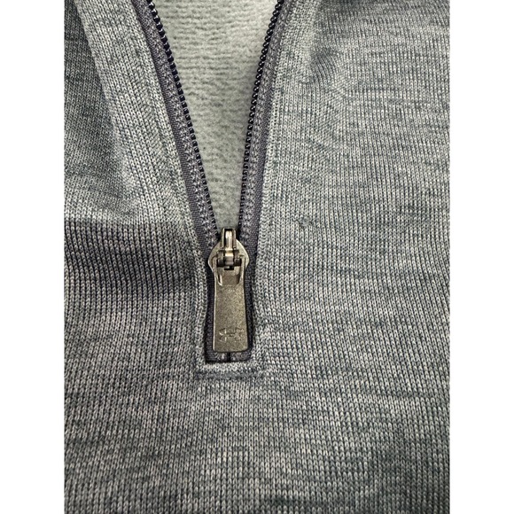 Under Armour Coldgear Storm Sweatshirt Mens‎ 2XL Heather Gray Logo Raglan Sleeve - Picture 4 of 10